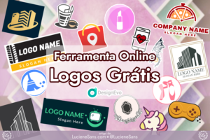 Ferramenta para Criar Logos Grátis Online DesignEvo | ©LucieneSans.com Como Fazer Logo Profissional Gratuitamente criação marketing digital fácil tutorial