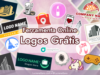 Ferramenta para Criar Logos Grátis Online DesignEvo | ©LucieneSans.com Como Fazer Logo Profissional Gratuitamente criação marketing digital fácil tutorial