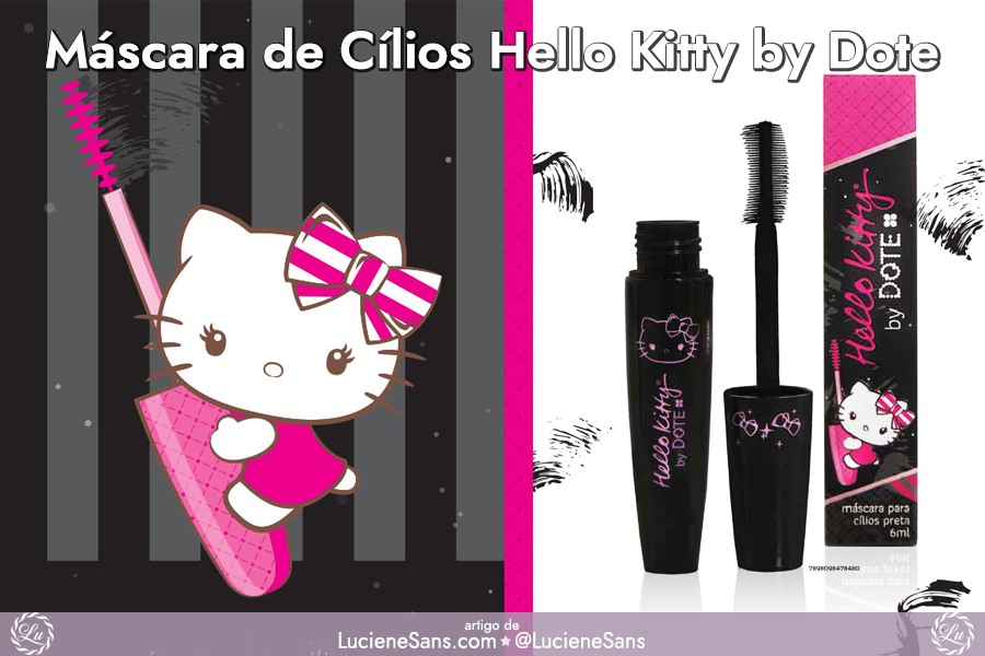 Coleção de Esmalte e Maquiagem Hello Kitty by Dote | ©LucieneSans.com máscara de cílios rímel preto hk lover fan