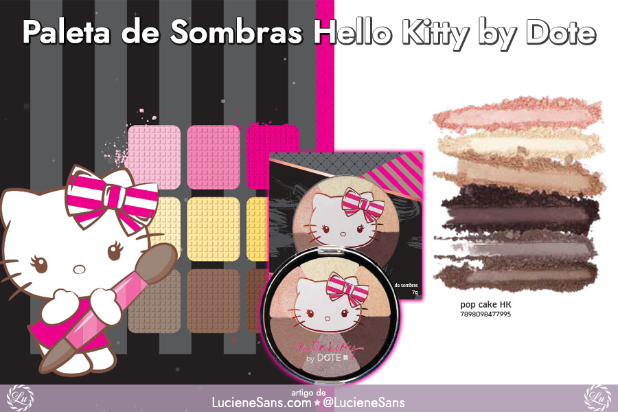 Coleção de Esmalte e Maquiagem Hello Kitty by Dote | ©LucieneSans.com paleta de sombras kawaii hk lover fan