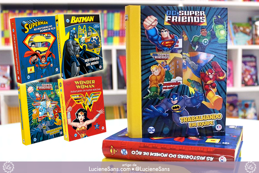 Box DC Comics Ciranda Cultural: Batman, Supermam, Mulher Maravilha e DC Super Friends super heróis | ©LucieneSans.com